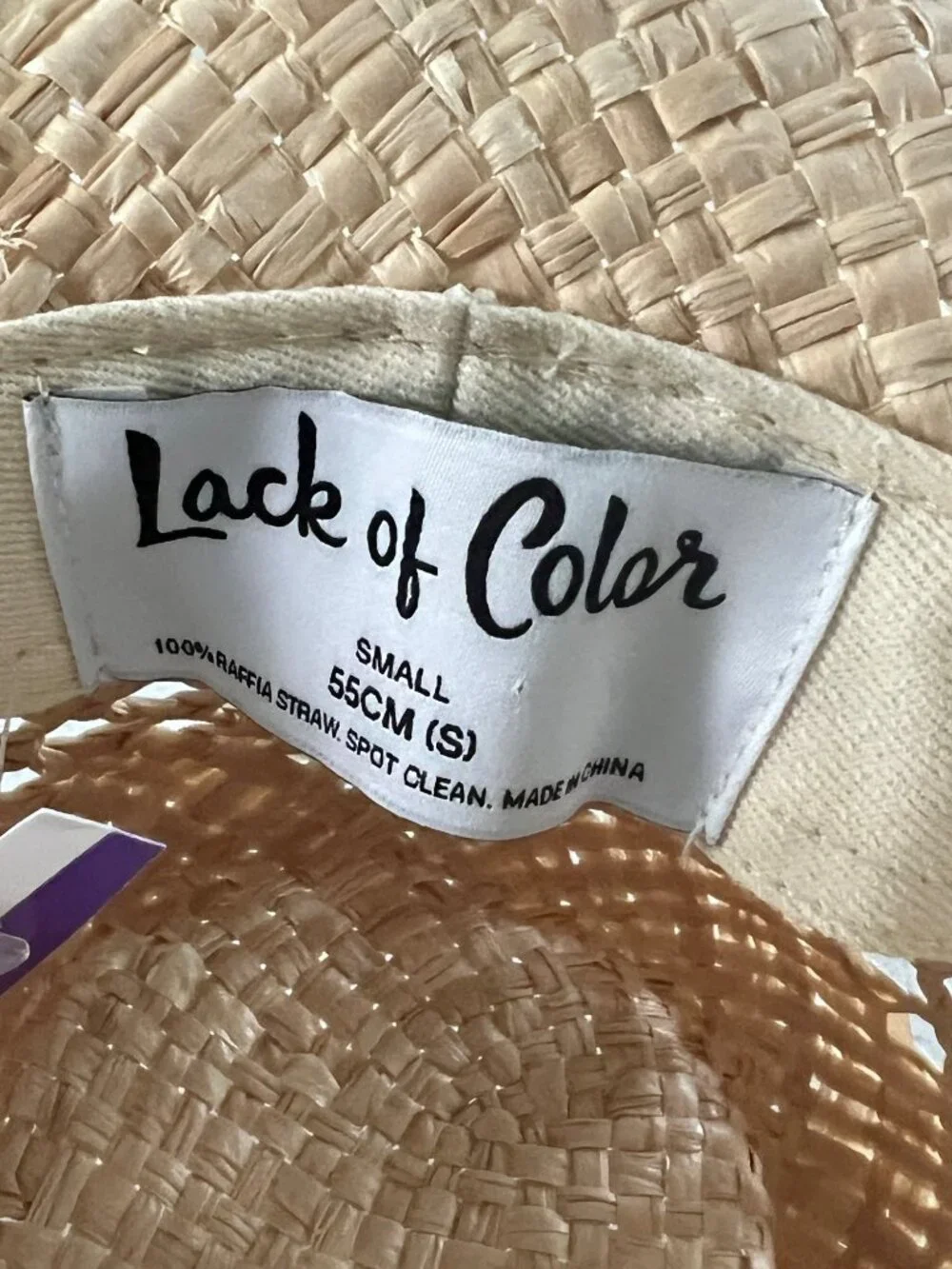 LACK OF COLOR Raffia Seashells Cowboy Hat size S
